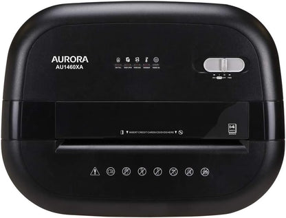 Anti-Jam 14-Sheet Crosscut Paper/Cd and Credit Card Shredder/With 6-Gallon Pullout Basket 120 Minutes Continuous Run Time