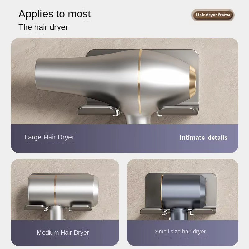 Hair Dryer Holder Bathroom Hair Straightener Stand Nail Free Shelves for Wall Room Bathroom Storage Rack Shelf Wall-Mounted Home