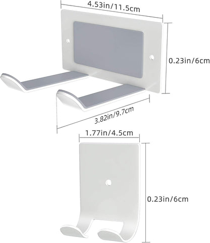 Hair Dryer Holder Wall Mounted Self Adhesive,Hair Blow Dryer Rack Organizer Compatible with Most Hair Dryers,White