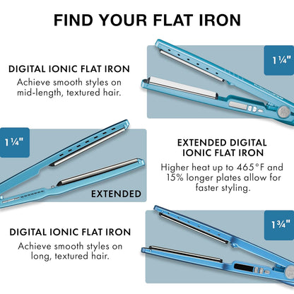 Nano Titanium Ionic Hair Straightener, Professional Flat Iron for All Hair Types