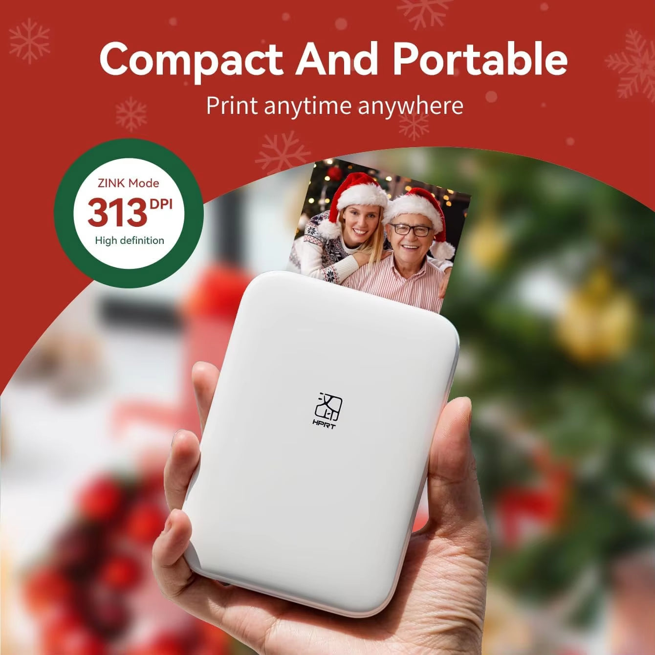 MT53 Color Photo Wifi Printer Mini Portable Mobile Handheld Pocket Bluetooth Printing Machine 2X3 Inch Zink Sticky-Backed Paper