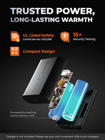 Men'S Lightweight Heated Vest with USB-C Rechargeable Battery, Puffer Classic Heating Vest