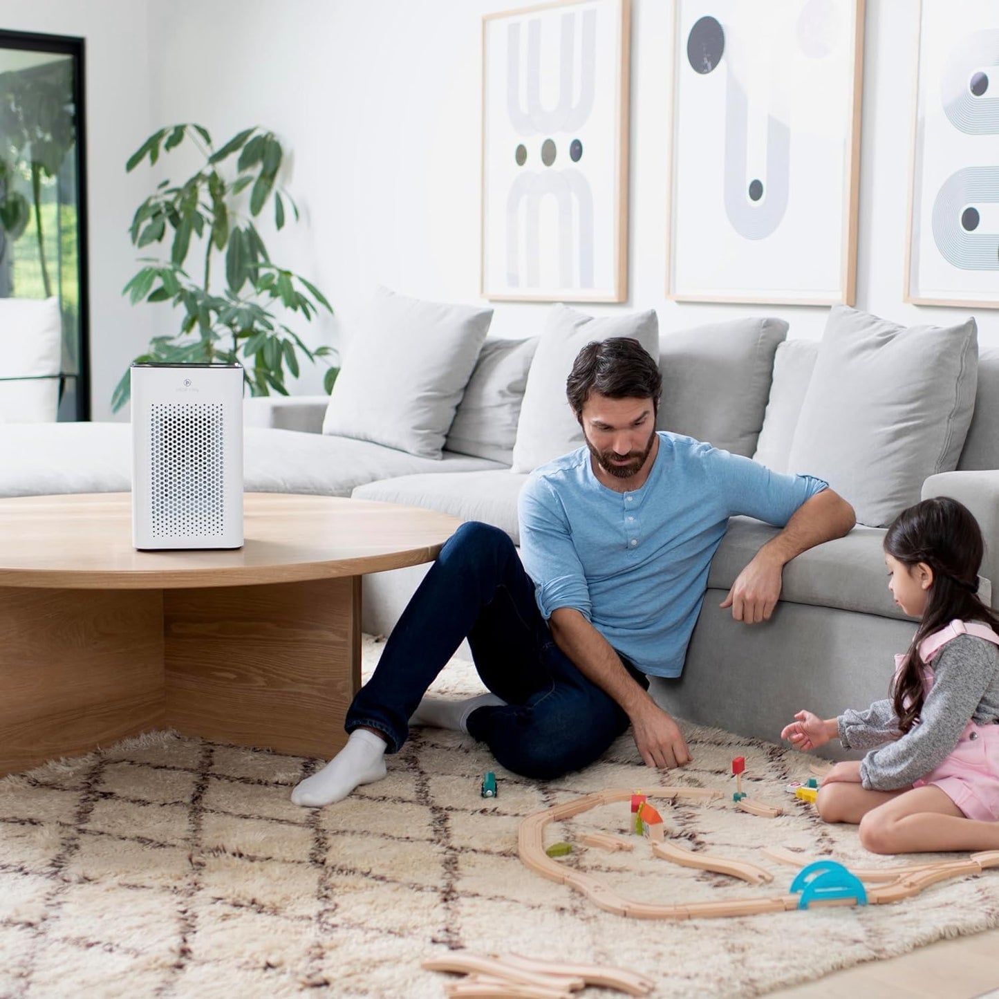 Medify MA-25 Air Purifier with True HEPA H13 Filter | 825 Ft² Coverage in 1Hr for Allergens, Smoke, Wildfires, Odors, Pollen, Pet Dander | Removal to 0.1 Microns | White, 1-Pack