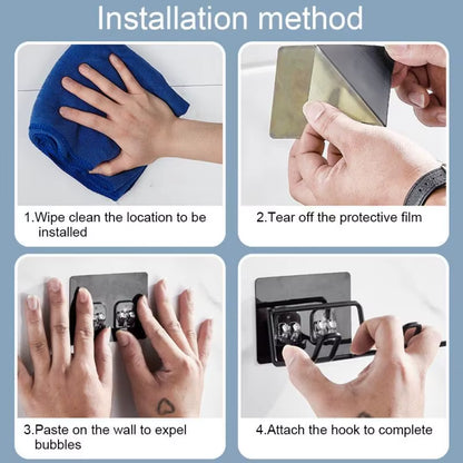 Hair Dryer Holder Wall Mounted Hair Dryer Bracket No Punching Home Bathroom Organizer Storage Rack Shelf Accessories