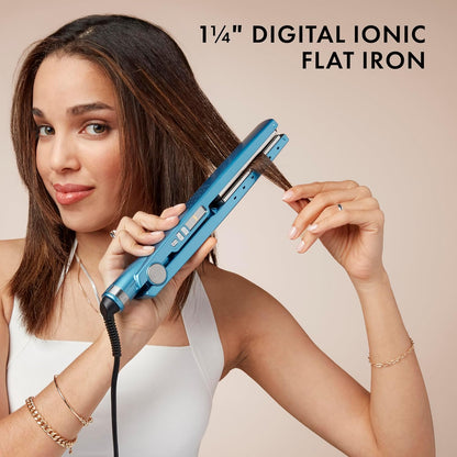 Nano Titanium Ionic Hair Straightener, Professional Flat Iron for All Hair Types
