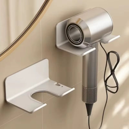 Universal Hair Dryer Holder Bathroom Hair Straightener Stand Nail Free Wall Shelves Room Storage Rack Wall-Mounted Home Shelf