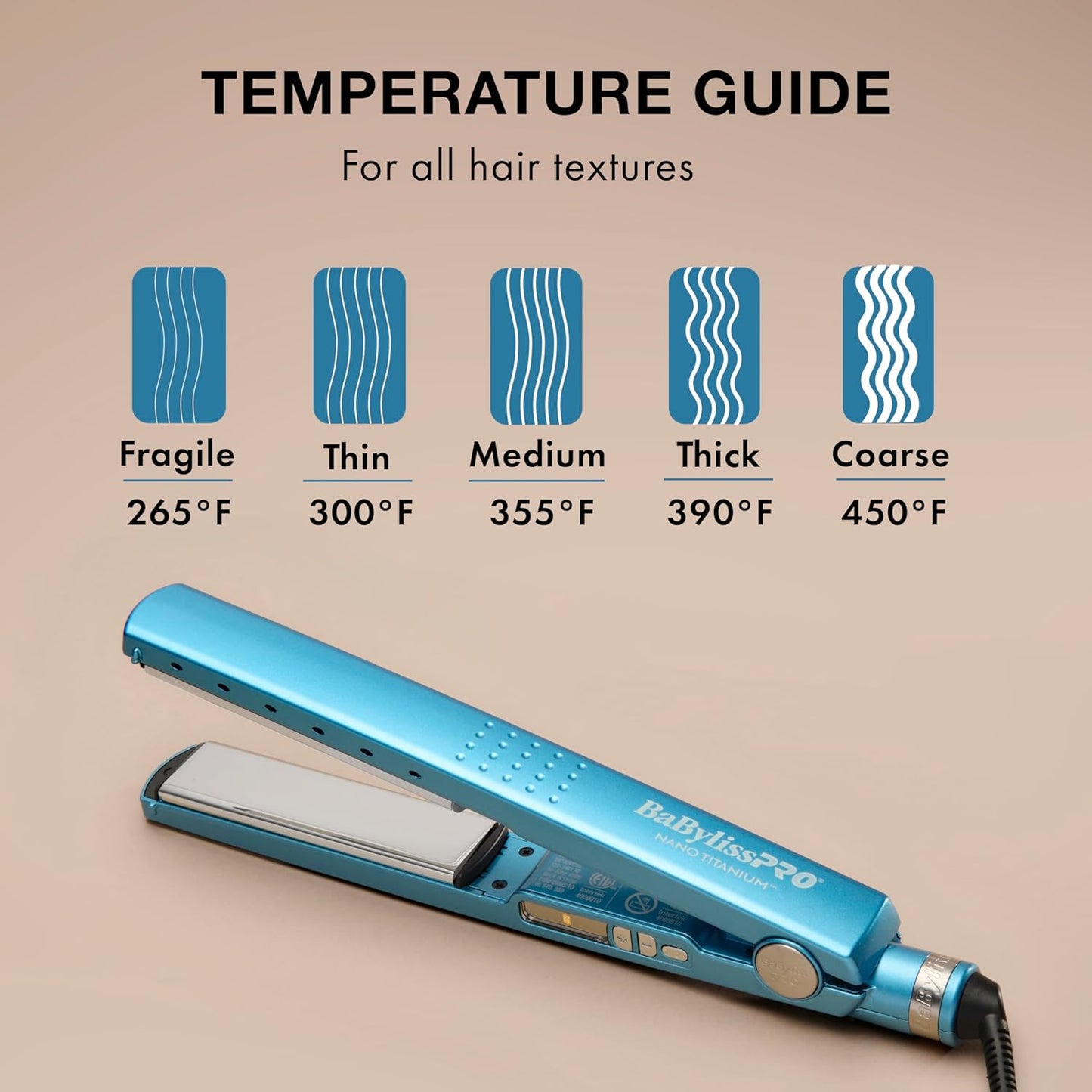 Nano Titanium Ionic Hair Straightener, Professional Flat Iron for All Hair Types