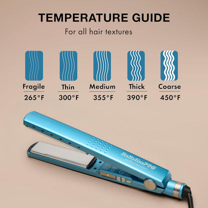 Nano Titanium Ionic Hair Straightener, Professional Flat Iron for All Hair Types