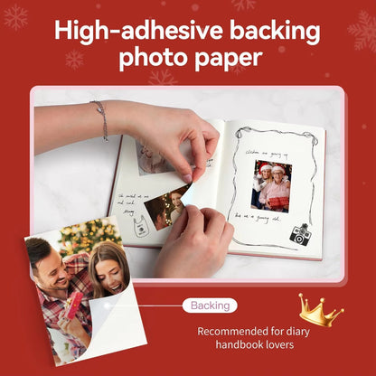 MT53 Color Photo Wifi Printer Mini Portable Mobile Handheld Pocket Bluetooth Printing Machine 2X3 Inch Zink Sticky-Backed Paper