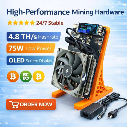 Bitaxe NerdQaxe++ 4.8TH/s Win 3.12 BTC Bitcoins Miner BM1370 Asic Chip Solo BTC 75W 2.4G WiFi Open-Source Mining Machine