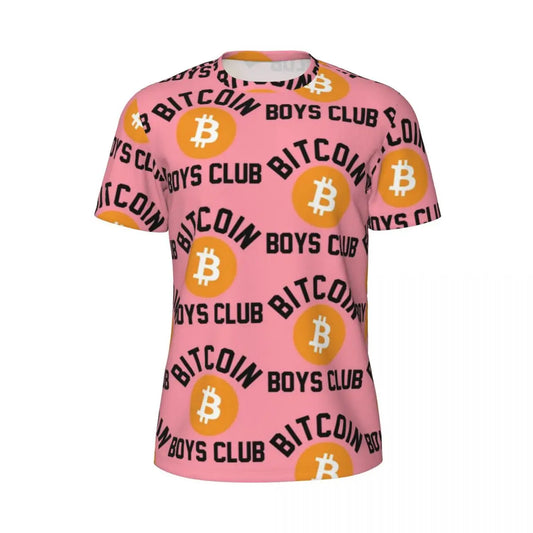 Bitcoin Logo Sports T Shirt Crypto Currency Trendy Cool T-Shirts Men Street Style Tee Shirt Summer Short Sleeves Printed Tops