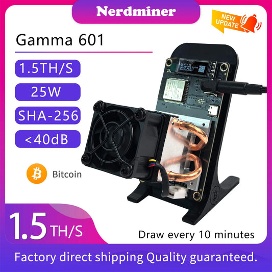 2026 upgraded gamma 601 1.2~1.5TH/S SHA256 Bitcoin Miner 20W Ultra Low Power Home Mining ASIC Crypto Mining Machine