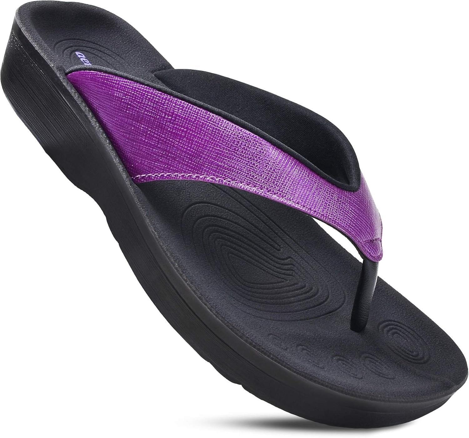 Slip on Recovery Footwear Plantar Fasciitis Flip Flops for Women Yoga Mat Outdoor Walking Beach Ladies Arch Support Summer Thong Dressy Casual Sandals Comfortable Vacation Essentials