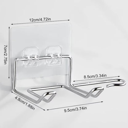 Hair Dryer Holder Wall Mounted Hair Dryer Bracket No Punching Home Bathroom Organizer Storage Rack Shelf Accessories