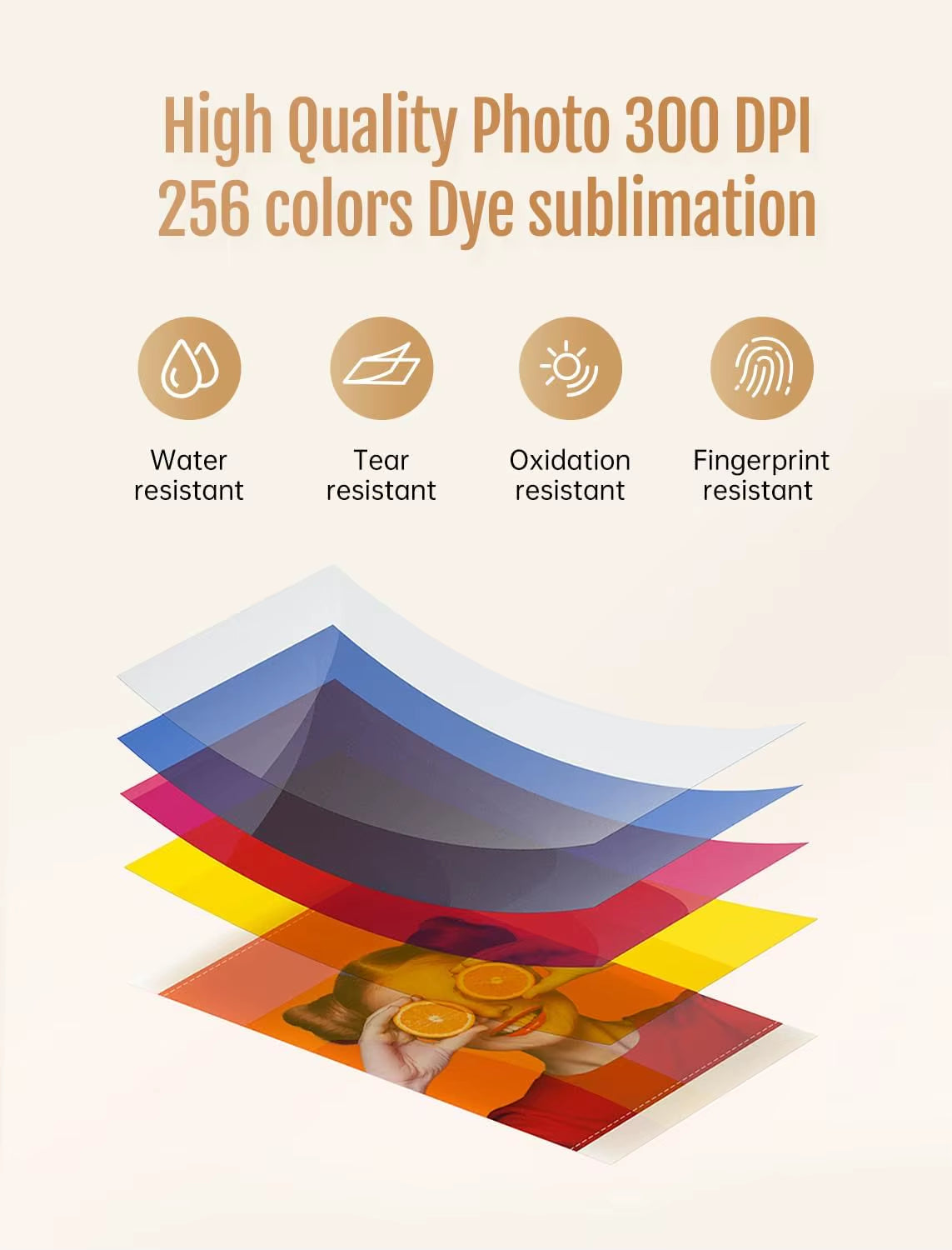 300Dpi Color Photo Wifi 4X6 Inch Printer Portable Mni Mobile Pocket Wireless Print Maker Machine with Ribbon and Photo Papers