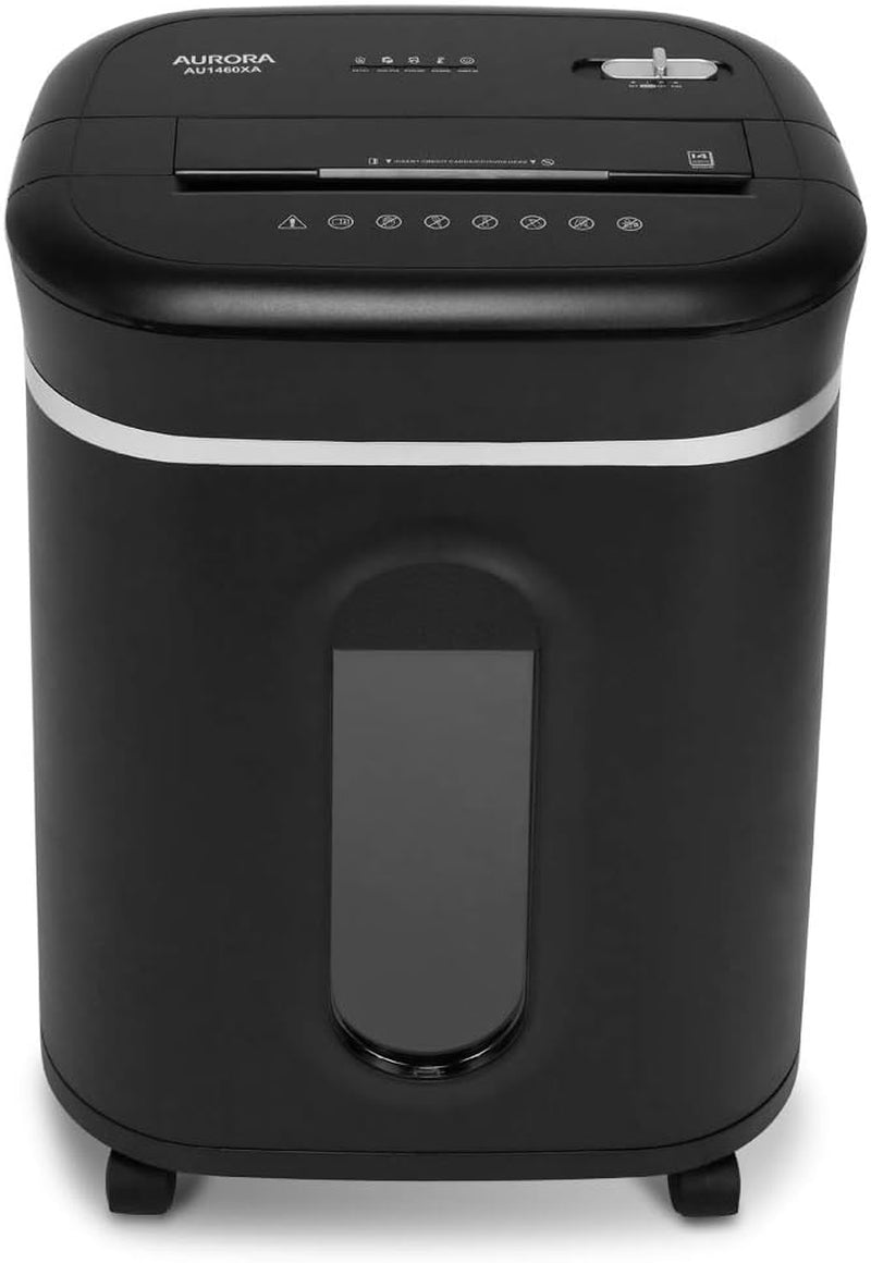 Anti-Jam 14-Sheet Crosscut Paper/Cd and Credit Card Shredder/With 6-Gallon Pullout Basket 120 Minutes Continuous Run Time