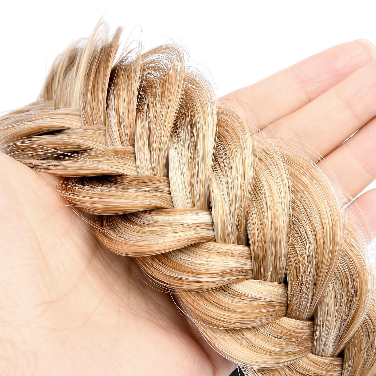 DIGUAN Wide Messy Braided Headband with Teeth Synthetic Hair Plaited Headband...